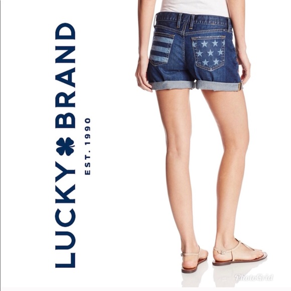 Lucky Brand Pants - Lucky Brand |Stars & Stripes Laguna Shorts Size 4